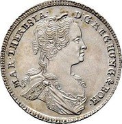 Austria 6 Kreuzer Maria Theresia Graz 1743 KM# 1703 MAR THERESIA D G REG HUNG&BOH coin obverse Austria 6 Kreuzer Maria Theresia Graz 1743 KM# 1703 MAR THERESIA D G REG HUNG&BOH coin obverse
