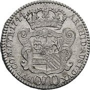Austria 6 Kreuzer Maria Theresia Hall 1744 KM# 1711 ARCHID AUST DVX BVR COM TYR VI coin reverse Austria 6 Kreuzer Maria Theresia Hall 1744 KM# 1711 ARCHID AUST DVX BVR COM TYR VI coin reverse