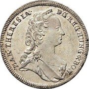 Austria 6 Kreuzer Maria Theresia Graz 1745 KM# 1710 MAR THERESIA D G REG HUNG & BOH coin obverse Austria 6 Kreuzer Maria Theresia Graz 1745 KM# 1710 MAR THERESIA D G REG HUNG & BOH coin obverse