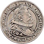 Austria 6 Kreuzer Rudolf II Hall 1604 KM# 53 RVDOLPHVS II ROM IMP SEM AVG GE H BO REX coin obverse Austria 6 Kreuzer Rudolf II Hall 1604 KM# 53 RVDOLPHVS II ROM IMP SEM AVG GE H BO REX coin obverse