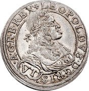 Austria 6 Kreuzer (Leopold I Vienna) KM# 1185 LEOPOLDVS D G R I S (VI) A G H B REX coin obverse Austria 6 Kreuzer (Leopold I Vienna) KM# 1185 LEOPOLDVS D G R I S (VI) A G H B REX coin obverse