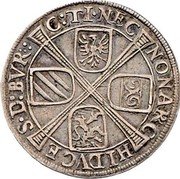 Austria 6 Kreuzer Rudolf II Hall 1604 KM# 53 NEC NON ARC HIDUCE S D BVR C TI coin reverse Austria 6 Kreuzer Rudolf II Hall 1604 KM# 53 NEC NON ARC HIDUCE S D BVR C TI coin reverse