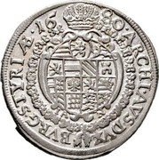 Austria 6 Kreuzer (Leopold I Graz) KM# 1288 ARCHID AVS D B STYRIÆ /AN coin reverse Austria 6 Kreuzer (Leopold I Graz) KM# 1288 ARCHID AVS D B STYRIÆ /AN coin reverse
