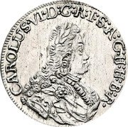 Austria 6 Kreuzer Karl VI Hall 1715 KM# 1569 CAROLUS VI D R I S A G H H B R coin obverse Austria 6 Kreuzer Karl VI Hall 1715 KM# 1569 CAROLUS VI D R I S A G H H B R coin obverse