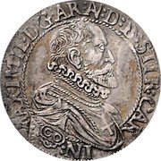 Austria 6 Kreuzer Maximilian III Four Shields ND CO KM# 138 MAXIMIL DG AR N D B STIR CAR IN CO coin obverse Austria 6 Kreuzer Maximilian III Four Shields ND CO KM# 138 MAXIMIL DG AR N D B STIR CAR IN CO coin obverse