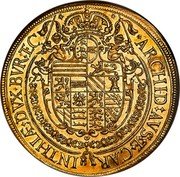 Austria 8 Ducat Ferdinand II St Veit 1632 KM# 795 ARCHID AVS E CARINTHIÆ DVX BVR EC coin reverse Austria 8 Ducat Ferdinand II St Veit 1632 KM# 795 ARCHID AVS E CARINTHIÆ DVX BVR EC coin reverse
