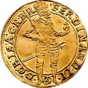 Austria Ducat Ferdinand II 1629 (c) KM# 274 FERDINAND II D G R I S A G H B R coin obverse Austria Ducat Ferdinand II 1629 (c) KM# 274 FERDINAND II D G R I S A G H B R coin obverse