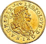Austria Ducat (Leopold I Graz) KM# 1181 LEOPOLDVS D G R I S A G H B REX coin obverse Austria Ducat (Leopold I Graz) KM# 1181 LEOPOLDVS D G R I S A G H B REX coin obverse