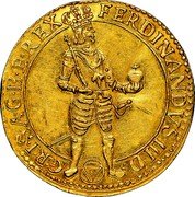 Austria Ducat (Ferdinand III) KM# 950 FERDINANDVS III D G R I S A G B B REX coin obverse Austria Ducat (Ferdinand III) KM# 950 FERDINANDVS III D G R I S A G B B REX coin obverse