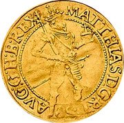 Austria Ducat (Matthias II) KM# 147 MATTHIAS D G R I S AVG G H B REX coin obverse Austria Ducat (Matthias II) KM# 147 MATTHIAS D G R I S AVG G H B REX coin obverse