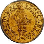 Austria Ducat (Leopold V Hall) KM# 772 LEOPOLDVS D G ARC DVX A coin reverse Austria Ducat (Leopold V Hall) KM# 772 LEOPOLDVS D G ARC DVX A coin reverse