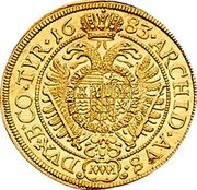 Austria Ducat (Leopold I Vienna) KM# 1325 ARCHID AVS (MM) DVX B CO TYR coin reverse Austria Ducat (Leopold I Vienna) KM# 1325 ARCHID AVS (MM) DVX B CO TYR coin reverse