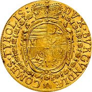 Austria Ducat Ferdinand Charles Tirol ND KM# 808 DVX BVRGVNDIÆ COMES TYROLIS coin reverse Austria Ducat Ferdinand Charles Tirol ND KM# 808 DVX BVRGVNDIÆ COMES TYROLIS coin reverse