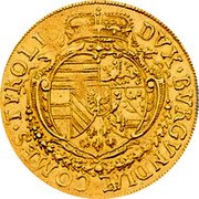 Austria 1 Ducat Sigismund Franz ND KM# 1212 DVX BVRGVNDIÆ COMES TYROLIS coin reverse Austria 1 Ducat Sigismund Franz ND KM# 1212 DVX BVRGVNDIÆ COMES TYROLIS coin reverse