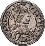 Austria Kreuzer Joseph I Graz 1708 IA KM# 1461 IOSEPHVS D G R I S A G H B R coin obverse Austria Kreuzer Joseph I Graz 1708 IA KM# 1461 IOSEPHVS D G R I S A G H B R coin obverse
