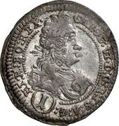 Austria Kreuzer Charles VI 1717 KM# 1536 CAROL VI D G R I S A G (3) HI H BO REX coin obverse Austria Kreuzer Charles VI 1717 KM# 1536 CAROL VI D G R I S A G (3) HI H BO REX coin obverse