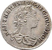 Austria Kreuzer Maria Theresia Hall 1742 KM# 1687 MAR THERESIA D G REG HUNG BOH coin obverse