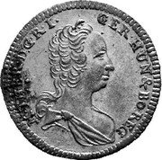 Austria Kreuzer Maria Theresia Graz 1748 KM# 1752 30 M THER D G R I GER HUN&BO REG coin obverse Austria Kreuzer Maria Theresia Graz 1748 KM# 1752 30 M THER D G R I GER HUN&BO REG coin obverse