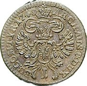 Austria Kreuzer Maria Theresia Hall 1748 KM# 1761.1 ARCH AUST DUX BU COM TYR 1749 coin reverse Austria Kreuzer Maria Theresia Hall 1748 KM# 1761.1 ARCH AUST DUX BU COM TYR 1749 coin reverse