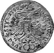 Austria Kreuzer Maria Theresia Graz 1748 KM# 1752 ARCHID AUST DUX BURG&STYR 1743 coin reverse Austria Kreuzer Maria Theresia Graz 1748 KM# 1752 ARCHID AUST DUX BURG&STYR 1743 coin reverse