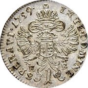 Austria Kreuzer Franz 1759 KB KM# 2009.1 IN TE DOMINE SPERAVI coin reverse Austria Kreuzer Franz 1759 KB KM# 2009.1 IN TE DOMINE SPERAVI coin reverse