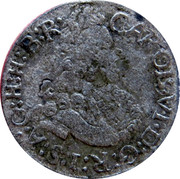 Austria Kreuzer Charles VI 1713 KM# 1538 CAROL VI D G R I S A G H H B R coin obverse Austria Kreuzer Charles VI 1713 KM# 1538 CAROL VI D G R I S A G H H B R coin obverse
