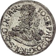 Austria Kreuzer Joseph I Hall ND KM# 1423 IOSEPHVS D G R I S A G H B R coin obverse
