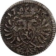 Austria Pfennig Charles VI 1718 KM# 1531 17 16 coin obverse Austria Pfennig Charles VI 1718 KM# 1531 17 16 coin obverse