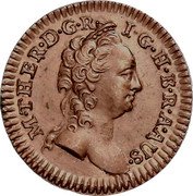 Austria Pfennig Maria Theresia Vienna 1749 W KM# 1978 M THER D G R I G H B R A AUS coin obverse Austria Pfennig Maria Theresia Vienna 1749 W KM# 1978 M THER D G R I G H B R A AUS coin obverse