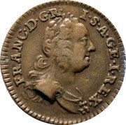 Austria Pfennig (Francis I) KM# 2000 FRANC D G R I S A GE I REX coin obverse Austria Pfennig (Francis I) KM# 2000 FRANC D G R I S A GE I REX coin obverse