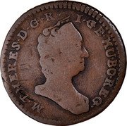 Austria Pfennig Maria Theresia 1765 KM# 1979 M THERES D G R I GE HU BO REG coin obverse Austria Pfennig Maria Theresia 1765 KM# 1979 M THERES D G R I GE HU BO REG coin obverse