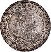 Austria Thaler Rudolf II Hall 1605 KM# 37.1 RVDOLPHVS II D G : ROM: IMP: SEM: AVG: GER: HVN: BOH: REX *1603* coin obverse Austria Thaler Rudolf II Hall 1605 KM# 37.1 RVDOLPHVS II D G : ROM: IMP: SEM: AVG: GER: HVN: BOH: REX *1603* coin obverse