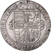 Austria Thaler Crowned Shield Maximilian III 1617 KM# 218.6 ET CARN MAG PRVSS AD COM H ET TIRO coin reverse Austria Thaler Crowned Shield Maximilian III 1617 KM# 218.6 ET CARN MAG PRVSS AD COM H ET TIRO coin reverse