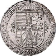 Austria Thaler Maximilian III Crowned Shield 1617 KM# 218.5 ET CARN MAG PRVSS AD COM H ET TIRO coin reverse Austria Thaler Maximilian III Crowned Shield 1617 KM# 218.5 ET CARN MAG PRVSS AD COM H ET TIRO coin reverse