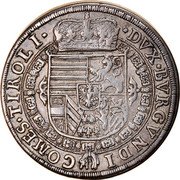 Austria Thaler Archduke Leopold Wilhelm 1632 KM# 783 DVX BVRGVNDI COMES TIROLI coin reverse Austria Thaler Archduke Leopold Wilhelm 1632 KM# 783 DVX BVRGVNDI COMES TIROLI coin reverse