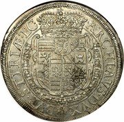 Austria Thaler Ferdinand III Graz 1638 KM# 857 ARCHI AVS DVX BVR STYRIÆ ETC coin reverse Austria Thaler Ferdinand III Graz 1638 KM# 857 ARCHI AVS DVX BVR STYRIÆ ETC coin reverse