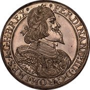 Austria Thaler Ferdinand III Graz 1649 KM# 957 FERDINAND III D G ROM IMP S A G H B REX coin obverse Austria Thaler Ferdinand III Graz 1649 KM# 957 FERDINAND III D G ROM IMP S A G H B REX coin obverse
