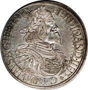 Austria Thaler Ferdinand III St Veit 1654 KM# 924 FERDINAND III D G ROM IMP S A G H ET B REX coin obverse Austria Thaler Ferdinand III St Veit 1654 KM# 924 FERDINAND III D G ROM IMP S A G H ET B REX coin obverse