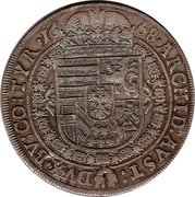 Austria Thaler Leopold I Hall 1668 KM# 1238 ARCHID:AVST:DVX.BV:CO:TYR.1668 coin reverse Austria Thaler Leopold I Hall 1668 KM# 1238 ARCHID:AVST:DVX.BV:CO:TYR.1668 coin reverse