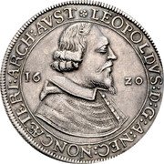 Austria Thaler Shield Archduke Leopold Wilhelm 16Z0 KM# 264.3 LEOPOLDVS D G A NEC NON CÆTERI ARCH AVST 16 20 coin obverse Austria Thaler Shield Archduke Leopold Wilhelm 16Z0 KM# 264.3 LEOPOLDVS D G A NEC NON CÆTERI ARCH AVST 16 20 coin obverse
