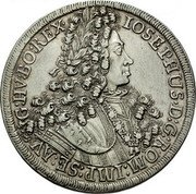 Austria Thaler Joseph I Hall 1711 KM# 1438.3 IOSEPHUS D G ROM IMP SE AV G HV BO REX coin obverse Austria Thaler Joseph I Hall 1711 KM# 1438.3 IOSEPHUS D G ROM IMP SE AV G HV BO REX coin obverse