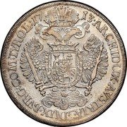 Austria Thaler Karl VI Hall 1713 KM# 1552 ARCHIDUX AVSTRIÆ DUX BVRG COM TYROL coin reverse Austria Thaler Karl VI Hall 1713 KM# 1552 ARCHIDUX AVSTRIÆ DUX BVRG COM TYROL coin reverse