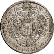 Austria Thaler Karl VI Graz 1713 KM# 1551 ARCHIDUX AVSTRIÆ DUX BVRG ET STYRIÆ ETC coin reverse Austria Thaler Karl VI Graz 1713 KM# 1551 ARCHIDUX AVSTRIÆ DUX BVRG ET STYRIÆ ETC coin reverse