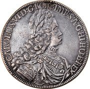 Austria Thaler Karl VI Hall 1721 KM# 1594 CAROLUS VI D G ROM IMP S A G HI HU B REX coin obverse Austria Thaler Karl VI Hall 1721 KM# 1594 CAROLUS VI D G ROM IMP S A G HI HU B REX coin obverse