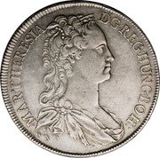 Austria Thaler Maria Theresia Vienna 1742 KM# 1678 MAR:THERESIA· D:G:REG:HUNG:BOH: coin obverse Austria Thaler Maria Theresia Vienna 1742 KM# 1678 MAR:THERESIA· D:G:REG:HUNG:BOH: coin obverse