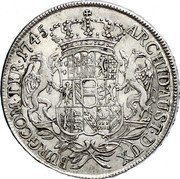 Austria Thaler Maria Theresia Vienna 1745 KM# 1714 ARCHID AUST DUX BURG COM TYR coin reverse Austria Thaler Maria Theresia Vienna 1745 KM# 1714 ARCHID AUST DUX BURG COM TYR coin reverse