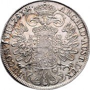 Austria Thaler Maria Theresia Hall 1753 KM# 1742 ARCHID·AUST·DUX·BU·COM·TYR·1753 X coin reverse Austria Thaler Maria Theresia Hall 1753 KM# 1742 ARCHID·AUST·DUX·BU·COM·TYR·1753 X coin reverse