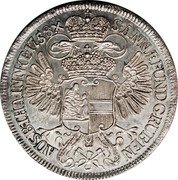 Austria Thaler Maria Theresia Vienna - Mining Taler 1758 KM# 1823 S ANNÆ FUND GRUBEN AUSB THA IN N OE coin reverse Austria Thaler Maria Theresia Vienna - Mining Taler 1758 KM# 1823 S ANNÆ FUND GRUBEN AUSB THA IN N OE coin reverse