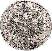 Austria Thaler Maria Theresia Vienna 1766 IC-SK KM# 1839 ARCHID AUST DUX BURG COM TYR coin reverse Austria Thaler Maria Theresia Vienna 1766 IC-SK KM# 1839 ARCHID AUST DUX BURG COM TYR coin reverse