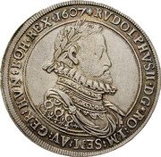 Austria Thaler Rudolf II Hall 1607 KM# 82 RVDOLPHVS II D G RO IM SEM AV GER HVN BOH REX 1607 coin obverse